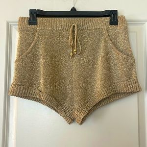 Spell Designs Gold Shorts Size S Never Worn!